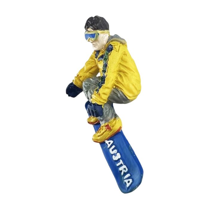 austria snowboarder fridge magnets – extreme winter sports travel gift & cool whiteboard decoration