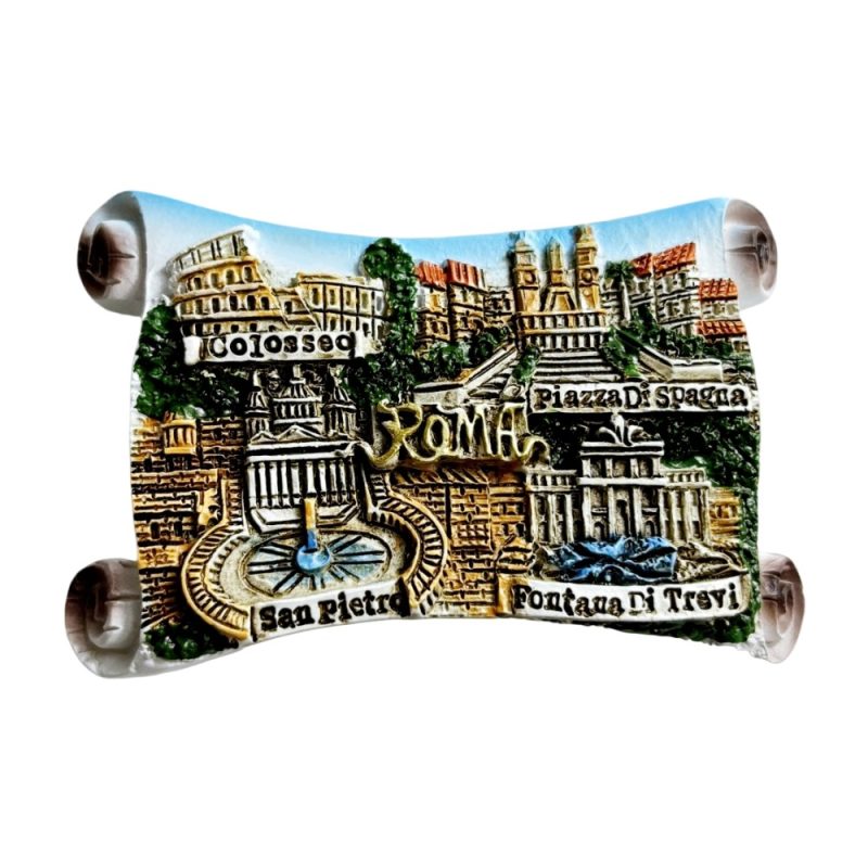 rome italy fridge magnet colosseum, trevi fountain, san pietro – travel souvenir keepsake & whiteboard decor