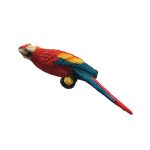 scarlet macaw fridge magnet colorful mexican parrot figurine with realistic feather details