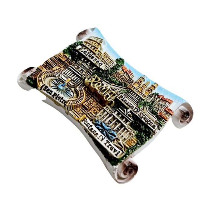 rome italy fridge magnet colosseum, trevi fountain, san pietro – travel souvenir keepsake & whiteboard decor