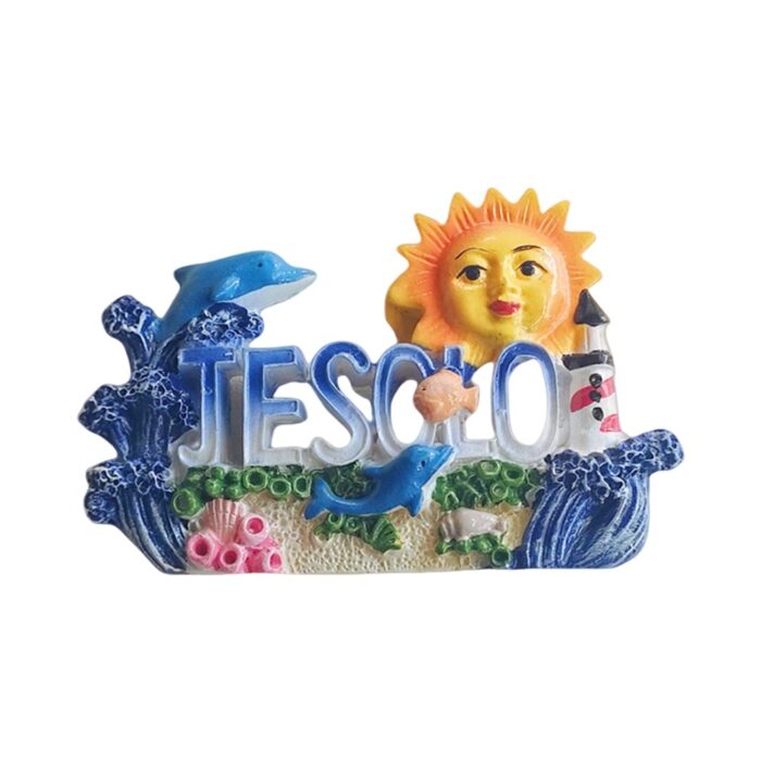 jesolo italy ocean sun fridge magnet – seaside travel souvenir & nautical memo magnet
