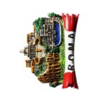 rome italy fridge magnet – classic city landmarks travel collectible & colorful fridge showcase