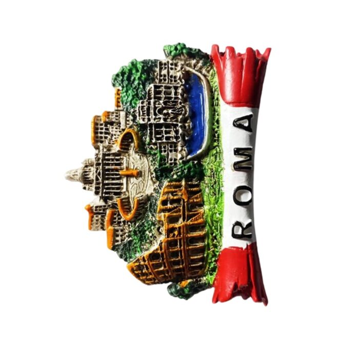 rome italy fridge magnet – classic city landmarks travel collectible & colorful fridge showcase