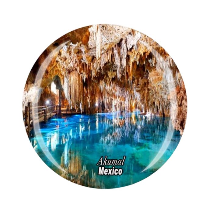 akumal cenote fridge magnet stunning mexico cave with turquoise waters & wooden walkway decor