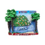 ticino lugano switzerland fridge magnet – lakeside boat scene travel gift for souvenir collectors & decor fans