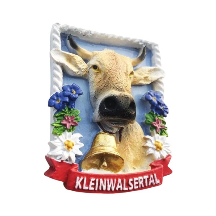 kleinwalsertal austria cow bell fridge magnets – alpine farm animal travel gift & rustic decor