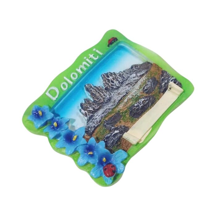 dolomites italy mountain fridge magnet – nature travel gift & alpine whiteboard accent