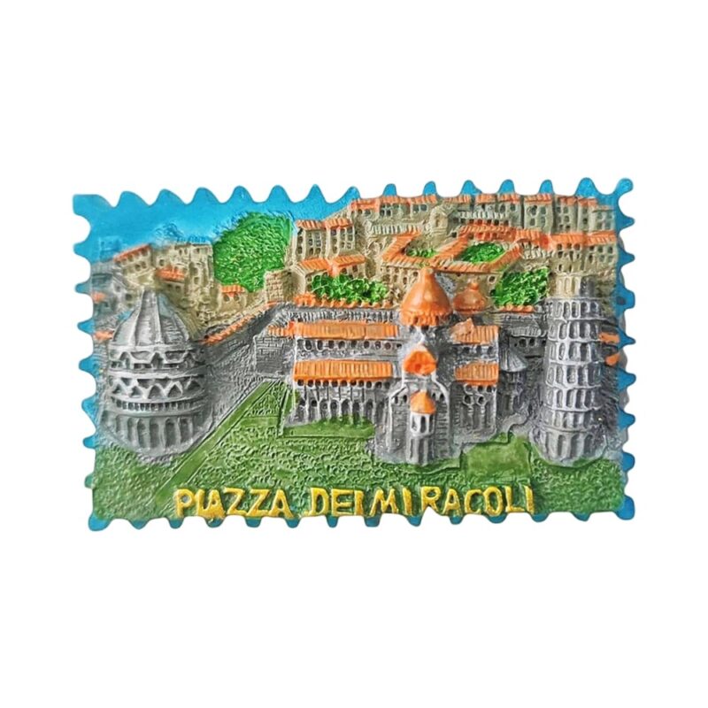 piazza dei miracoli pisa italy fridge magnet – cathedral & leaning tower travel souvenir