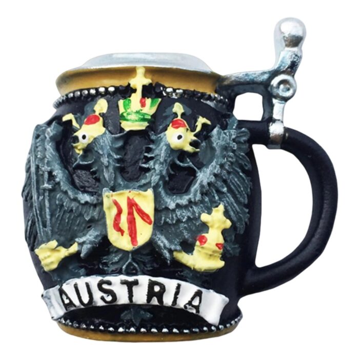 austria beer mug fridge magnets – traditional steins souvenir gift & cultural bar decor