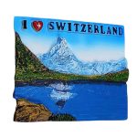i love switzerland fridge magnet – matterhorn mountain and lake reflection travel gift & scenic decor
