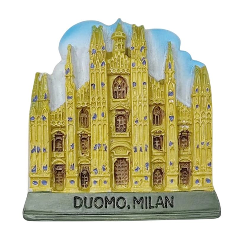 milan italy fridge magnet – duomo cathedral landmark souvenir & gothic refrigerator art piece