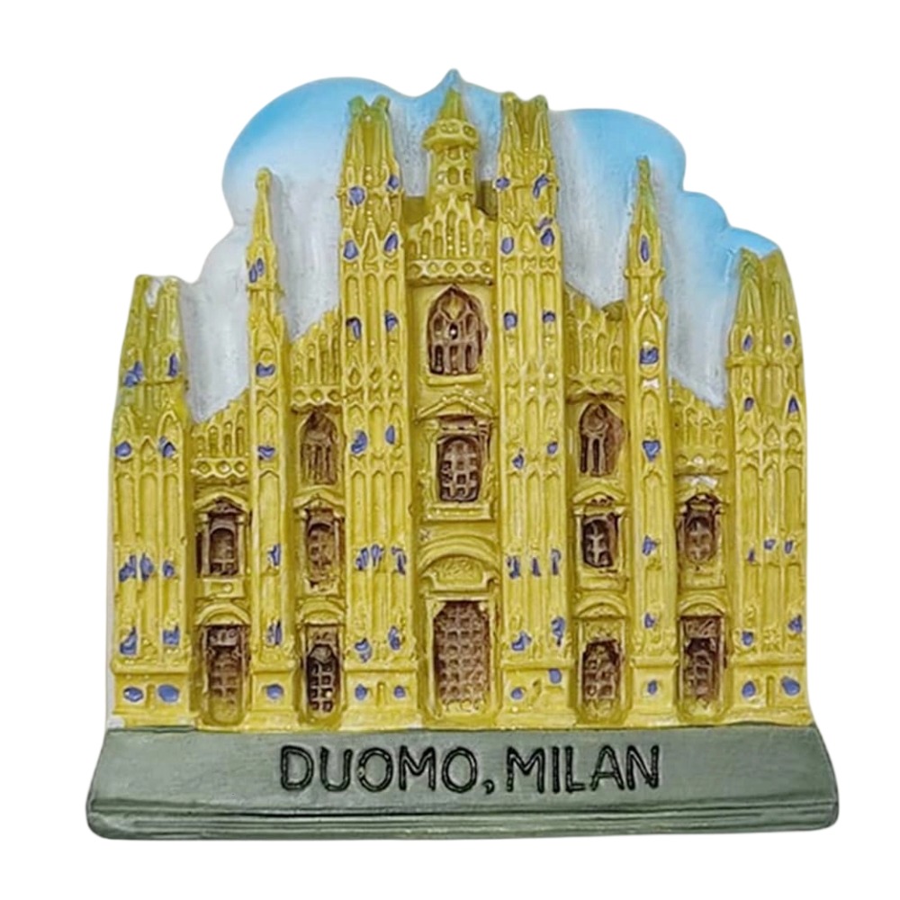 milan italy fridge magnet – duomo cathedral landmark souvenir & gothic refrigerator art piece