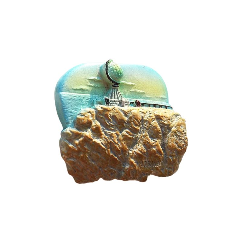 north cape norway fridge magnet – arctic globe landmark souvenir from the top of europe