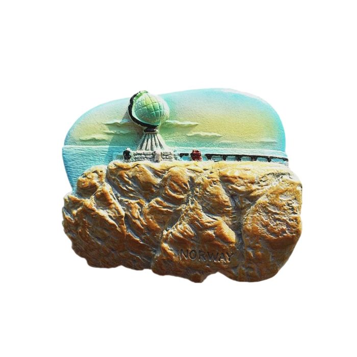 north cape norway fridge magnet – arctic globe landmark souvenir from the top of europe