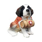 saint bernard switzerland fridge magnet – rescue dog with barrel travel souvenir gift & rustic decor