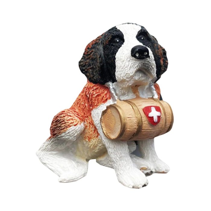 saint bernard switzerland fridge magnet – rescue dog with barrel travel souvenir gift & rustic decor