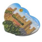montalcino italy fridge magnet – heart shaped tuscan fortress gift & countryside fridge accent