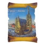 vienna cathedral scroll fridge magnets – wien austria landmark souvenir & historical decor