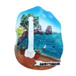 capri faraglioni italy fridge magnet – island sea cliffs with sailing boats – blue ocean souvenir & scenic message board decor