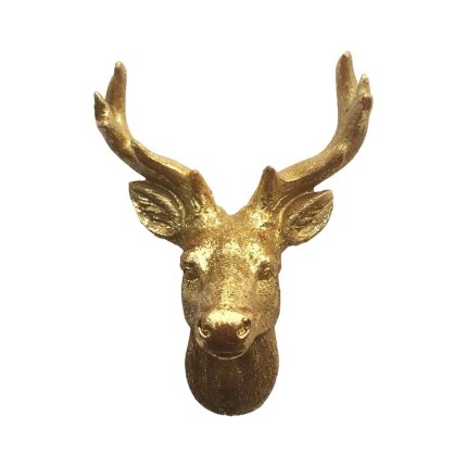 golden moose head fridge magnet – norway inspired rustic lodge decor for nordic nature lovers