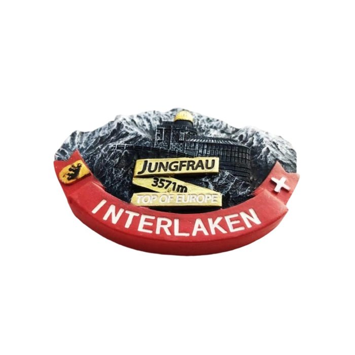 jungfrau interlaken switzerland fridge magnet – top of europe alpine observatory souvenir gift idea