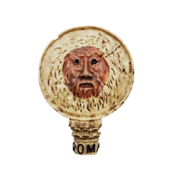 rome italy fridge magnet – mouth of truth “bocca della verità” sculpture – ancient roman myth souvenir & fridge art decor