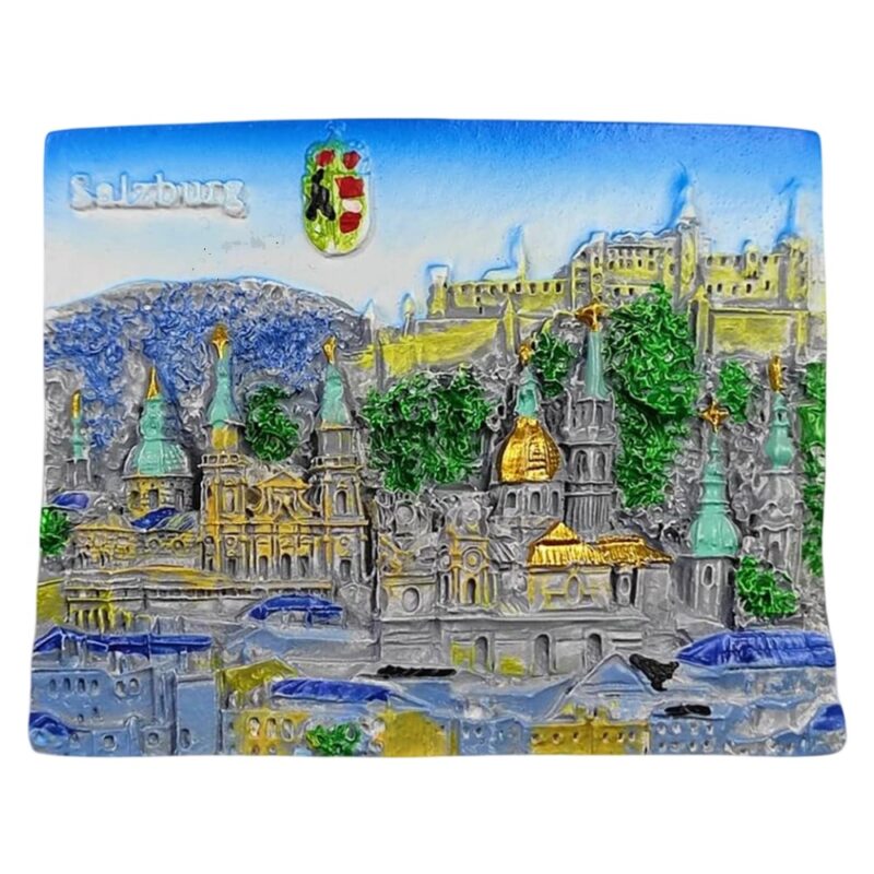 salzburg austria skyline fridge magnets – baroque cityscape travel souvenir & alpine landmark decor