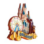 orlando usa fridge magnet – amusement park theme travel gift & colorful whiteboard collection