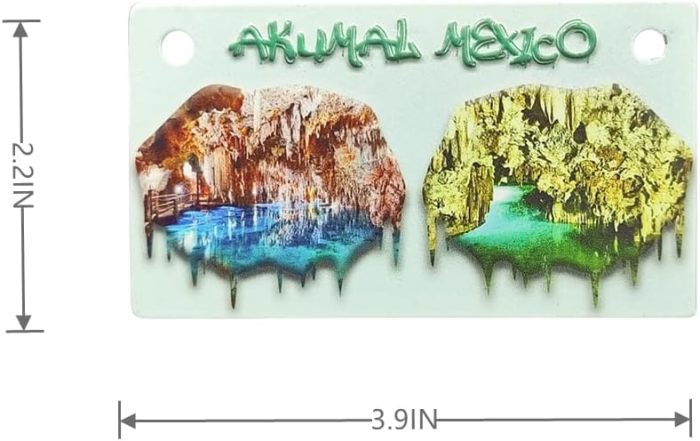 akumal mexico cenote fridge magnets mystical cave diving memory & mayan riviera travel keepsake​