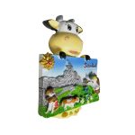 switzerland cow style fridge magnet – alpine animal scene travel souvenir gift for kitchen or whiteboard