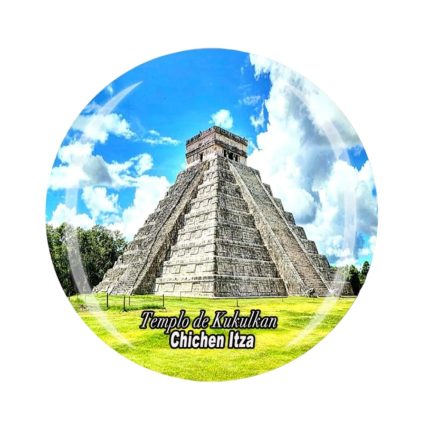 chichen itza pyramid fridge magnet ancient mayan kukulkan temple mexico souvenir & history decor