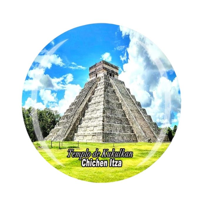 chichen itza pyramid fridge magnet ancient mayan kukulkan temple mexico souvenir & history decor