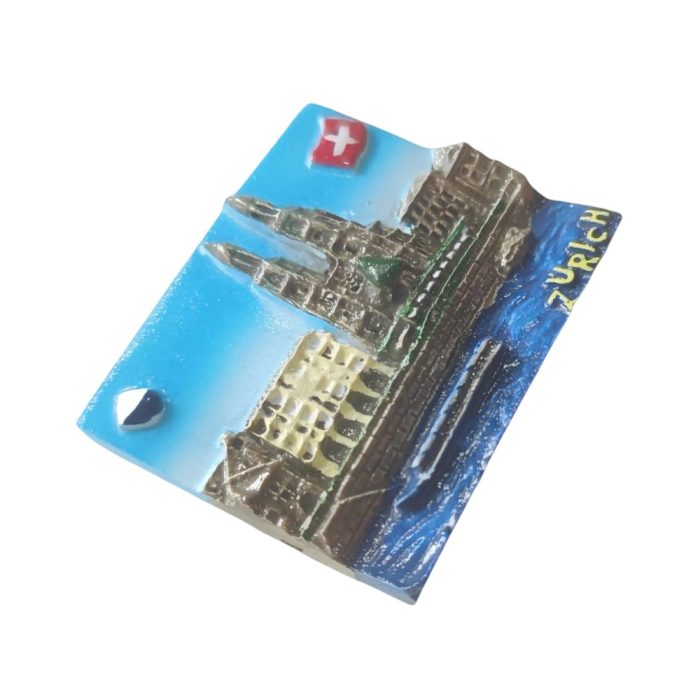 zurich switzerland skyline fridge magnet – classic european travel souvenir for refrigerator or locker display