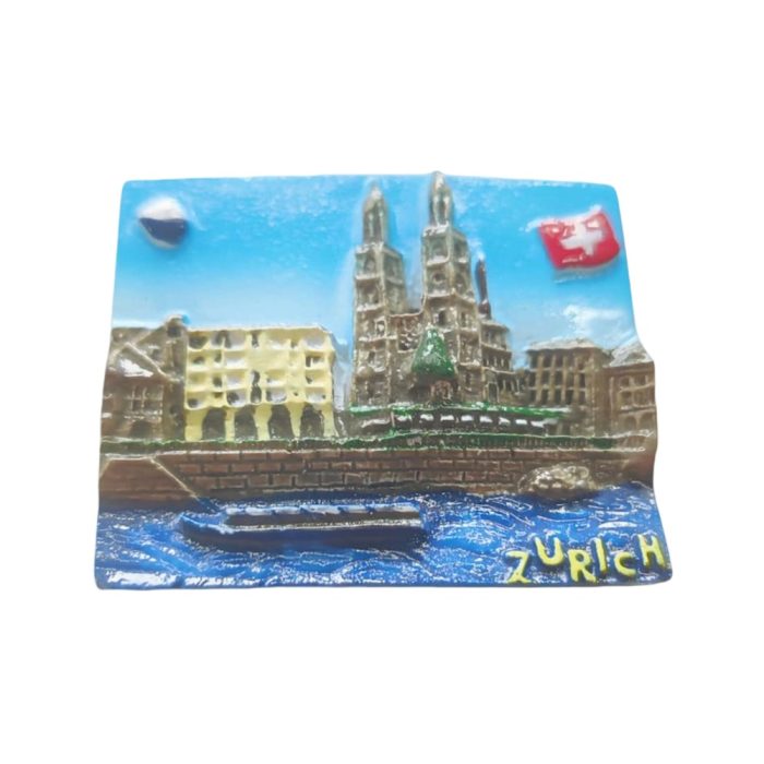 zurich switzerland skyline fridge magnet – classic european travel souvenir for refrigerator or locker display