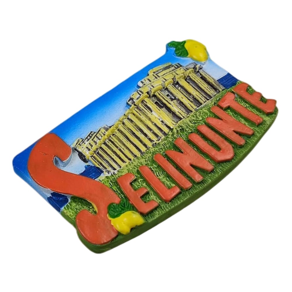 selinunte sicily italy fridge magnet ancient greek temple travel gift & lemon themed sicily decor