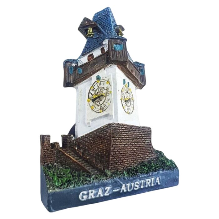 graz uhrturm tower fridge magnets – austrian heritage souvenir & medieval cityscape decor