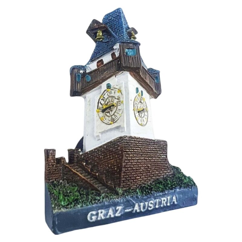 graz uhrturm tower fridge magnets – austrian heritage souvenir & medieval cityscape decor