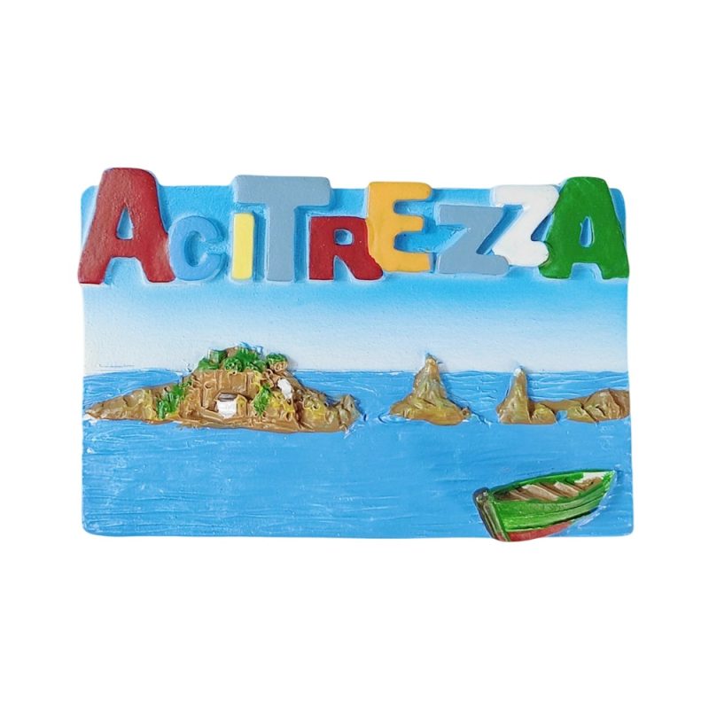 aci trezza sicily italy fridge magnet – coastal rock islands scene travel souvenir gift & seaside decor