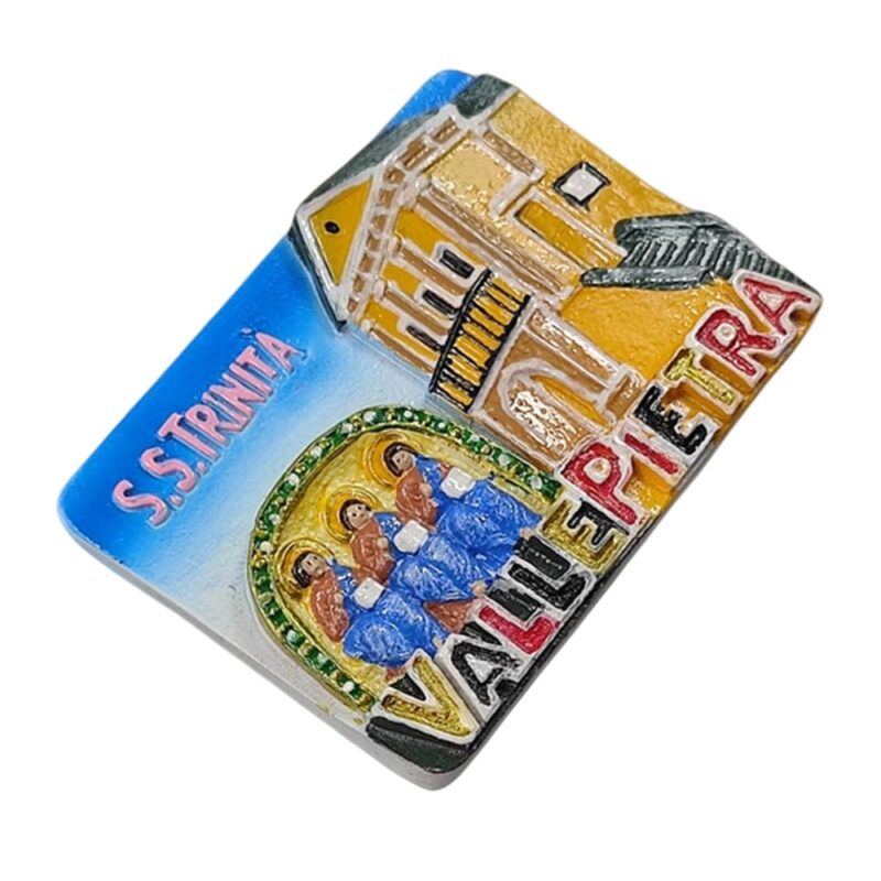 vallepietra italy fridge magnet s.s. trinità religious icon art travel souvenir & cultural decor piece