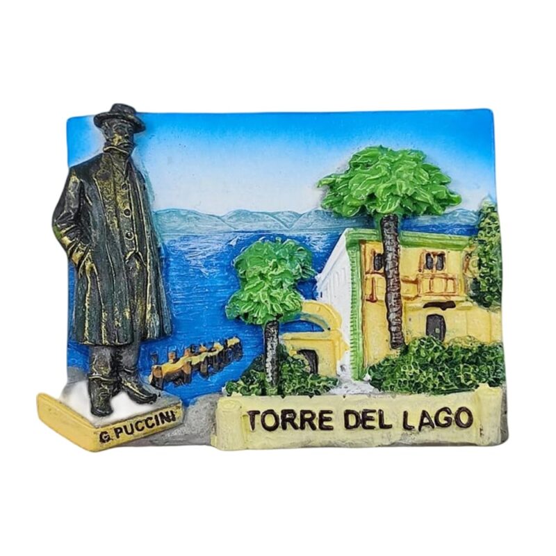 torre del lago italy fridge magnet puccini tribute by the lake, classical music & travel collectible