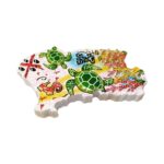 sardegna italy turtle map fridge magnet – island souvenir gift & marine life decor