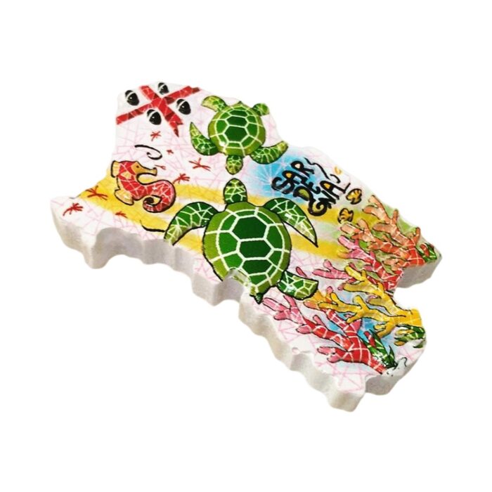 sardegna italy turtle map fridge magnet – island souvenir gift & marine life decor