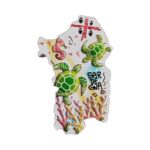 sardegna italy turtle map fridge magnet – island souvenir gift & marine life decor
