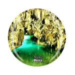 akumal cenote fridge magnet mystical mexico cave with turquoise waters & limestone formation
