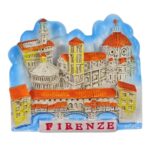 firenze italy fridge magnet – iconic dome and ponte vecchio souvenir & artistic city memory holder
