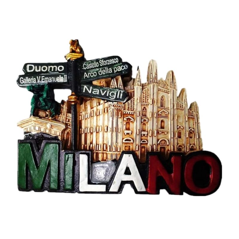 milano italy cathedral fridge magnet – city souvenir for travel lovers & fridge collection