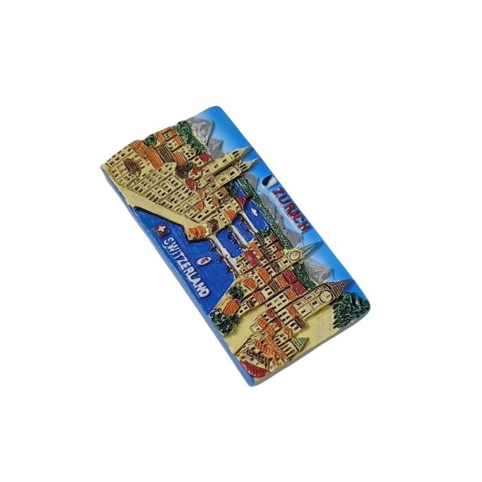 colorful zurich switzerland 3d city magnet – european travel fridge decoration with scenic architecture