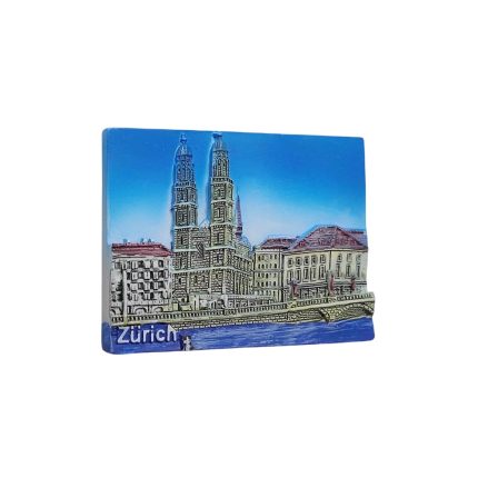 zurich cathedral switzerland fridge magnet – 3d landmark souvenir for travel lovers & european decor fans