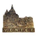 venice italy fridge magnet gondola & basilica relief souvenir for classic european decor