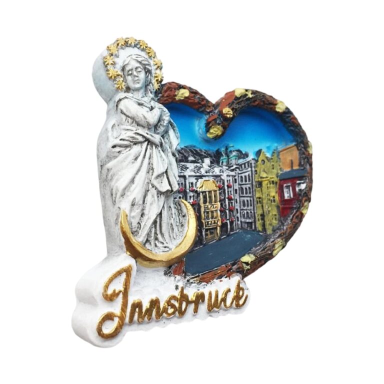innsbruck austria fridge magnet scenic heart design travel gift & alpine whiteboard decor